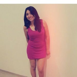 Mini dress fuschia